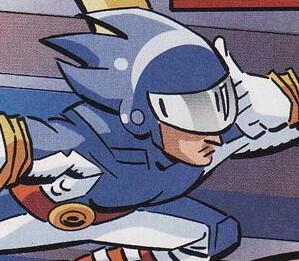 The true blue hero, Sonic man!