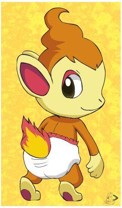 a newborn chimchar