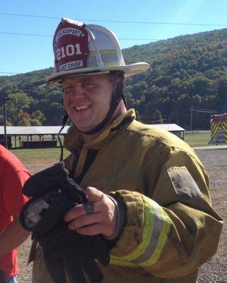 assistant chief, firefighter, bass player, earthmover, and most importantly dad. a view from inside the helmet.