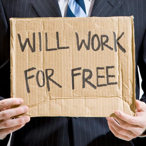 Advertising opportunities for students to give organisations free labour.