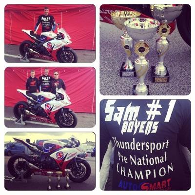 Sam Boyers Comepting in Thundersport GB National SuperStock. 2014 Pre National 100 champion. 2013 steelframe champion. Facebook BoyersRacing