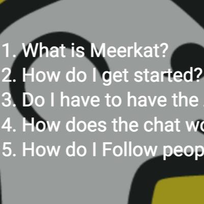 meerkattesting's profile picture. @relationaleq uses this account to mess with @appmeerkat before a real stream on their account. Not affiliated with Meerkat.