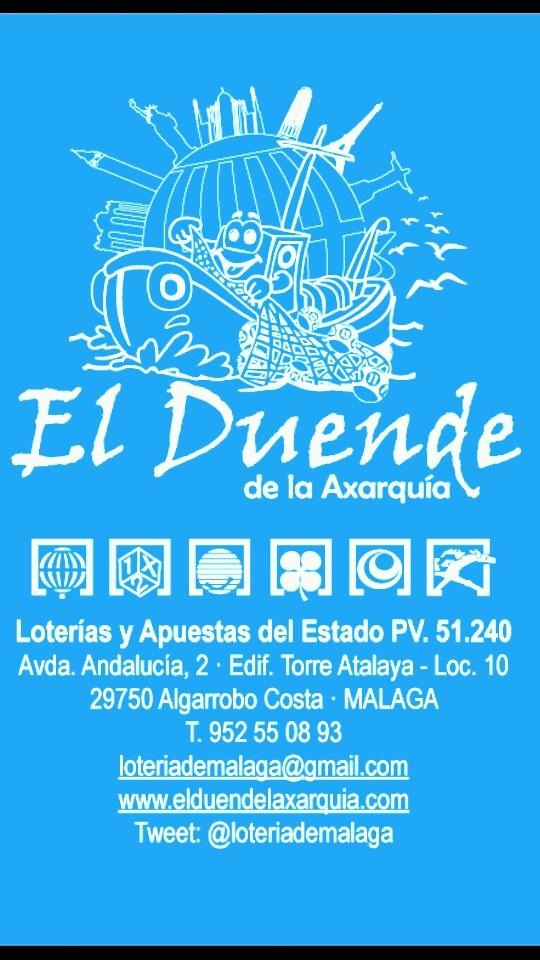loteriademalaga's profile picture. 43.204€  En #Euromillones el VIERNES 13-DIC-13 .Punto de Venta Oficial de Loterías y Apuestas del Estado. Algarrobo Costa, (29750-Màlaga) #Loteria #Primitiva