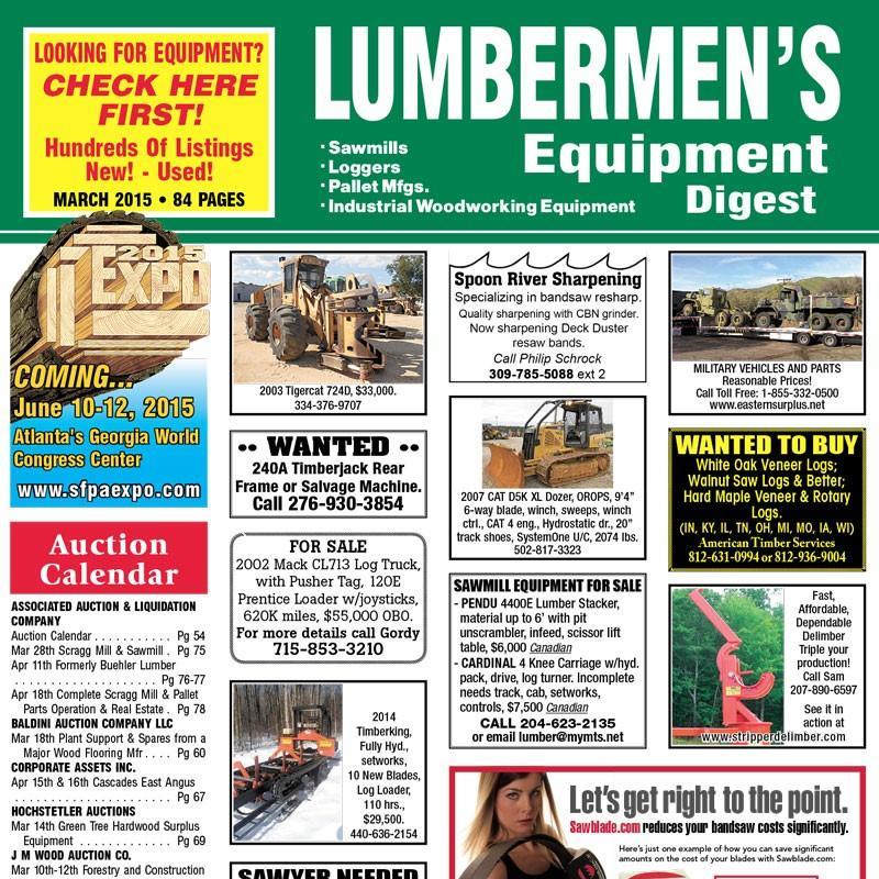 Bringing Buyer & Seller together in the Forest Products Industry through our re-designed website, as well as our publication, Lumbermen's Equipment Digest.