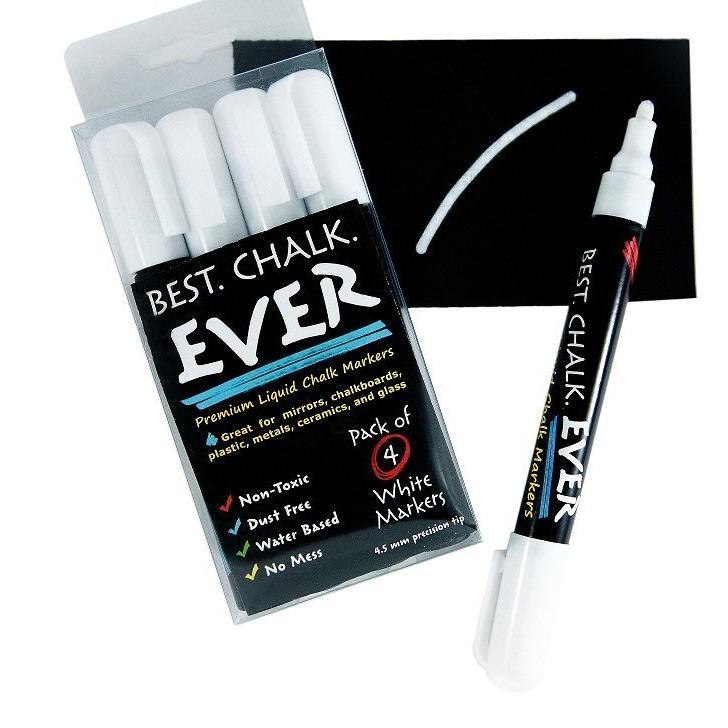 Premium White Liquid Chalk Marker Pens --- by Best.Chalk.EVER