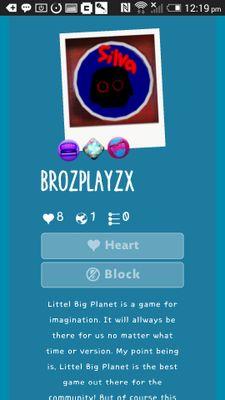 BrozPlayzXLbp's profile picture. I'm a person that plays lbp for fun because it's just a game me