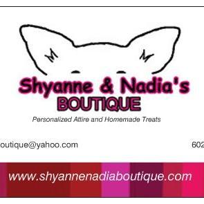 Shyanne_Nadia's profile picture. Welcome to our Photography Studio and Boutique.  We offer photo portraits, custom designed clothing and homemade treats for you and your pet.