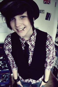 gay art student music friend's family are important to me I collect hats Dr Martens ties and shirts