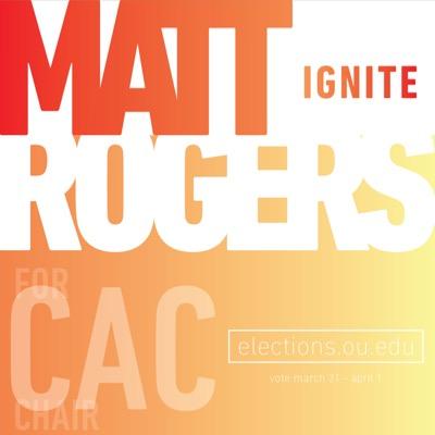To learn about how YOU can Ignite with Matt, visit the website! Don't forget to vote Matt Rogers for CAC Chair March 31 & April 1! http://t.co/5BnxFrd4xq