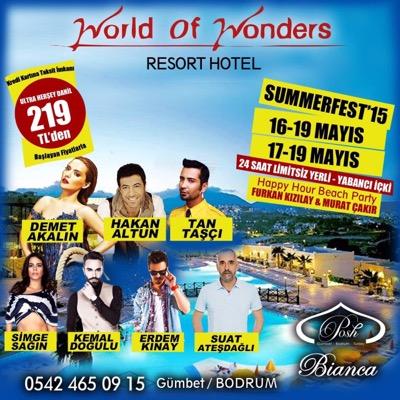 World Of Wonders'ın büyülü dünyasına hazır mısınız ? 16-19 mayıstaki organizasyona Bilgi ve Rez & 0(542) 465 09 15 -0 532 338 4482