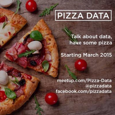 Discussing about open data while having pizza!