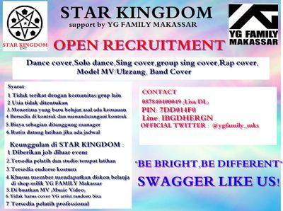 Talent community by YGFAM MKS.BE BRIGHT,BE DIFFERENT. @JBG_mks @swag_ladies @2NE2_SK @Won_ner @min_tx @kbang_twt CP: 087840400049 (DL)