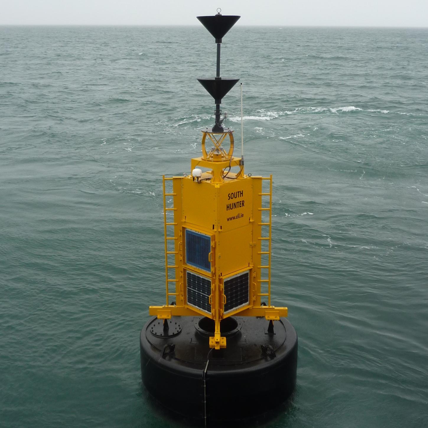 The South Hunter Buoy is a Type 2 South Cardinal Mark located off Larne. It also monitors local weather & sea state in real time. Email: metocean@irishlights.ie