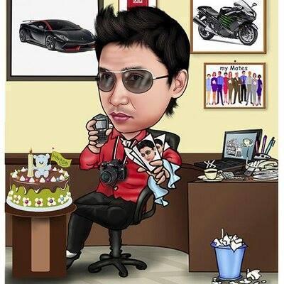 Jasa pembuatan karikatur digital, cocok untuk kado pacar/temen ultah, bos pensiun/pindah tempat kerja, dll. minat hubungi 087747774455/pin : 22C83849