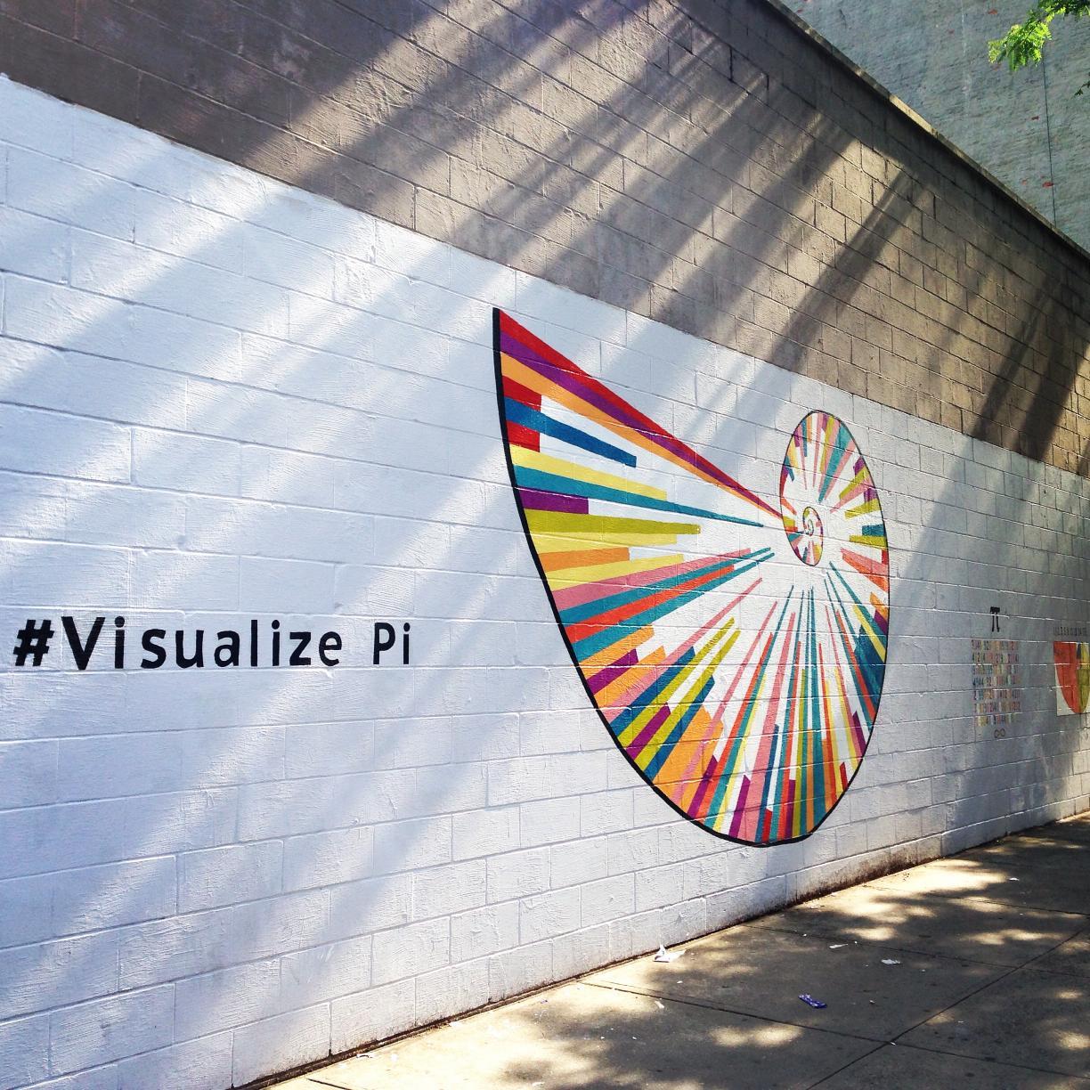 Large Scale Murals Visualizing Pi with students from The Green School Brooklyn !! https://t.co/RQMrphxRaS