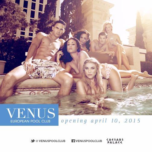 @VenusPoolClub located at @CaesarsPalace #Vegas is a European style pool. The 10,000-square-foot venue has posh cabanas and oversized chaise lounges.