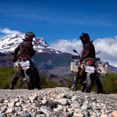 2 South African medical doctors traveling the world by motorcycle