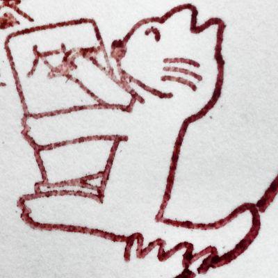 郵便局の風景印（postmark）コレクション。ときどきpostcrossing。オス猫。Tomcat.