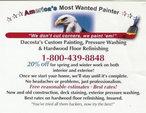 americsmostwan's profile picture. housepainter, deckstainer, hardwood floor refinishing, pressurewashing-cleaning serving all the new england states & new york