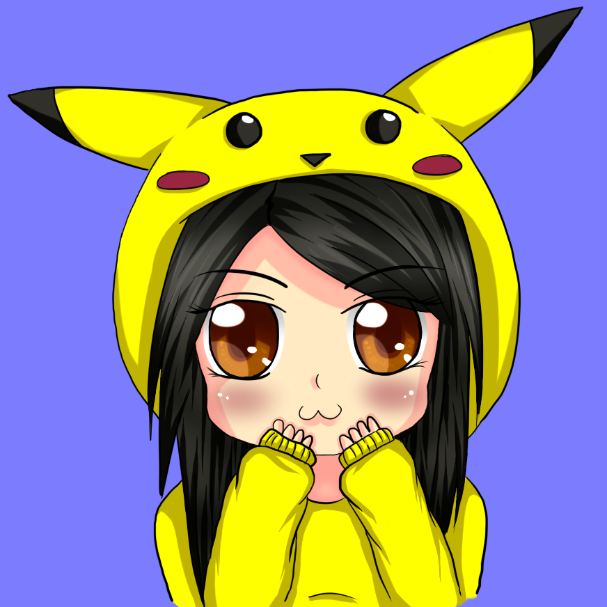 Emo anime girl with hoodie