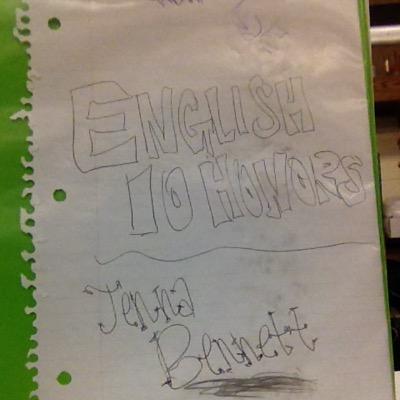 Jenna's English 10 Honors binder has been abducted! :///