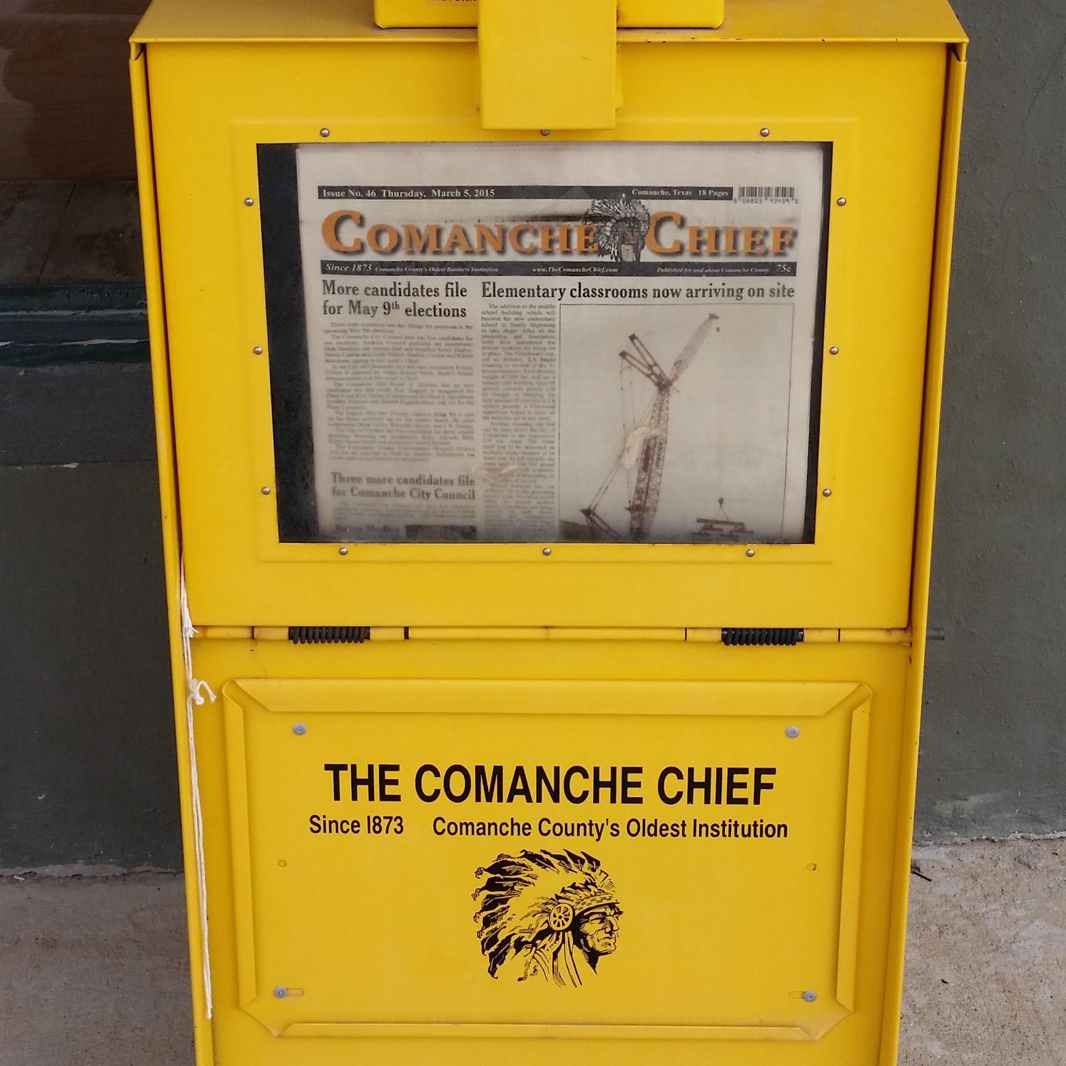 The Comanche Chief –newspaper publisher, oldest business institution in Comanche. Handle large scale printing+office supply, #comanchetxnews