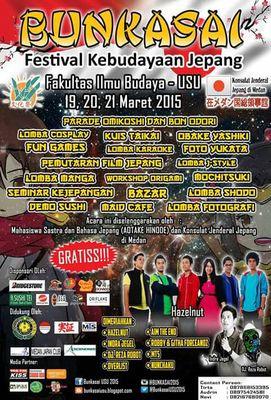 TERIMAKASIH TELAH MENGHADIRI #BunkasaiUSU2015, 19-21 Maret 2015 di Fakultas Ilmu Budaya, Universitas Sumatera Utara. Sampai jumpa di #BunkasaiUSU2016 ya ^^