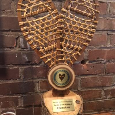 trophy for the annual Snowshoe Shuffle put on by Eastside Neighborhood Services. whereabouts unknown.
