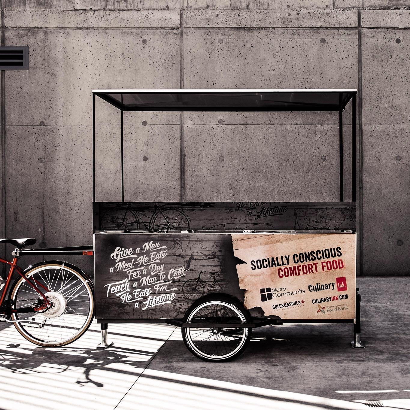 We make and sell killer food bikes. One of North America's 1st licensed kitchens on 2 wheels