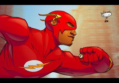 After the death of Barry Allen, Wally West adopted the mantle of The Flash, fighting crime as the crimson speedster.