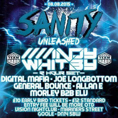 We are SANITY! A brand new event starting in august, bringing top djs from around the UK! miss it, miss out