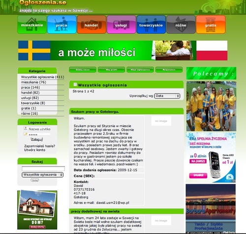 http://t.co/40wEyTuIOE - Jedyny portal z darmowymi ogloszeniami dla Polakow w Szwecji. Mieszkanie, praca, handel ... SPRAWDZ TERAZ !!!