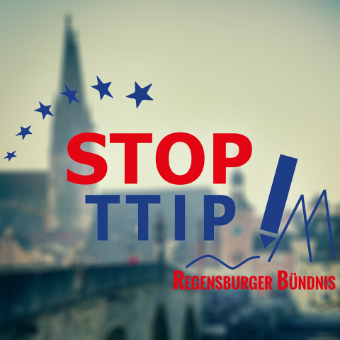 Europaweit mehrt sich der Widerstand gegen die Freihandelsabkommen TTIP, CETA & TiSA.
Auch Regensburg nimmt am Aktionstag am Samstag, den 18. April teil: Demo.