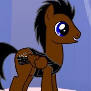 The name is Cinema, no not brony. The movie pony of ponyville who's married to the lovely @mlp_gigglepony ((not active))