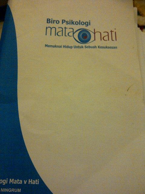 Psikolog,Direktur Biro Psikologi Mata v Hati samarinda.yulia.spsi@gmail.com