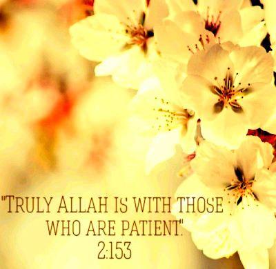 Truly, Allah is with those who are patient. 2:153