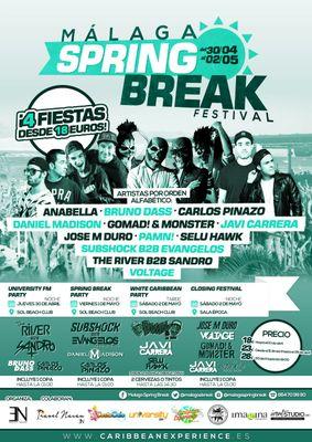 RRPP del Málaga Spring Festival
 Festival de 3 dias con 4 fiestas temáticas, Djs invitados, copas, la mejor música del 30 de Abril al 3 de Mayo. 688222740