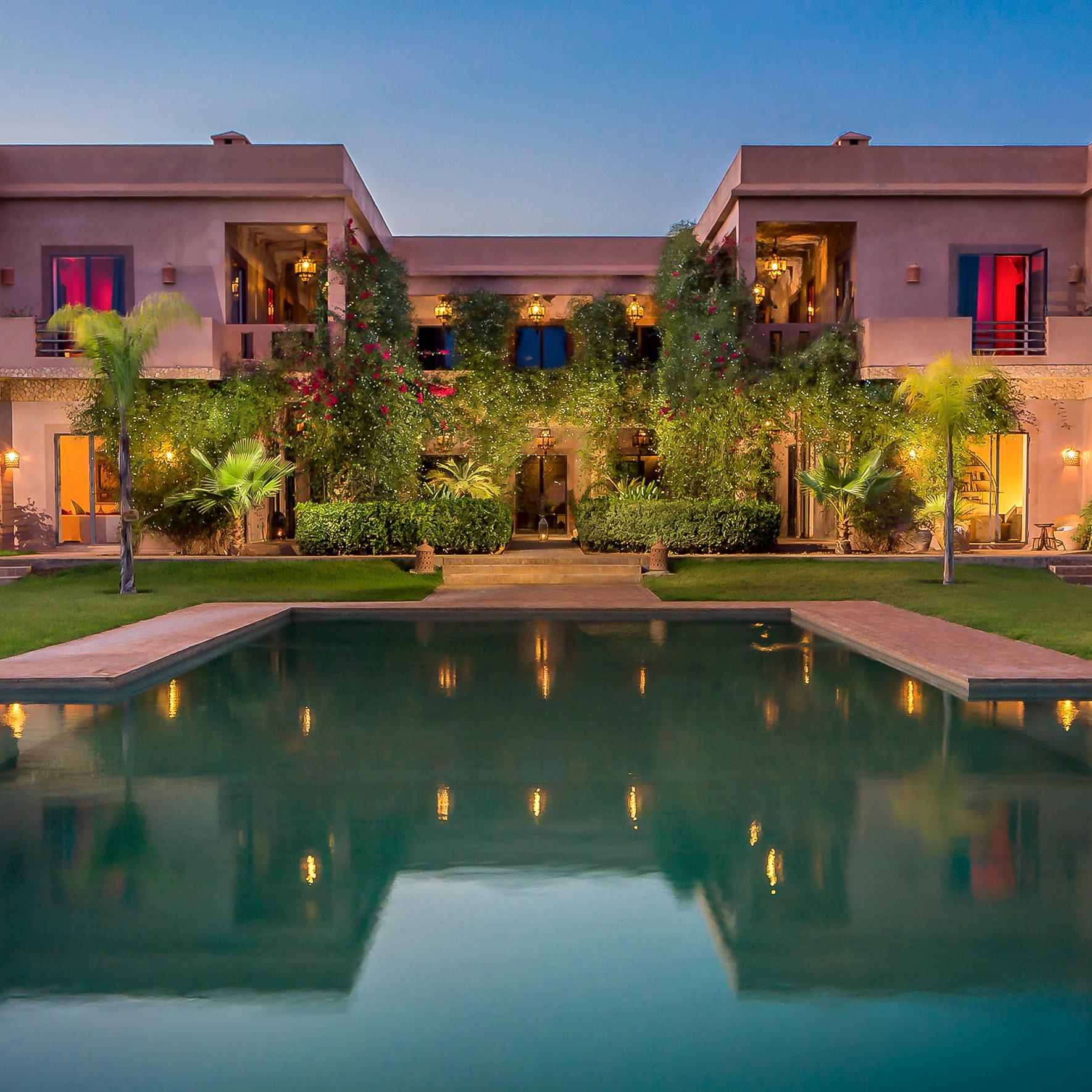 The Capaldi Hotel in Marrakech. A hidden luxury paradise with its own spa, exceptional restaurant and incredible views over the Atlas Mountains. A 5 star gem.
