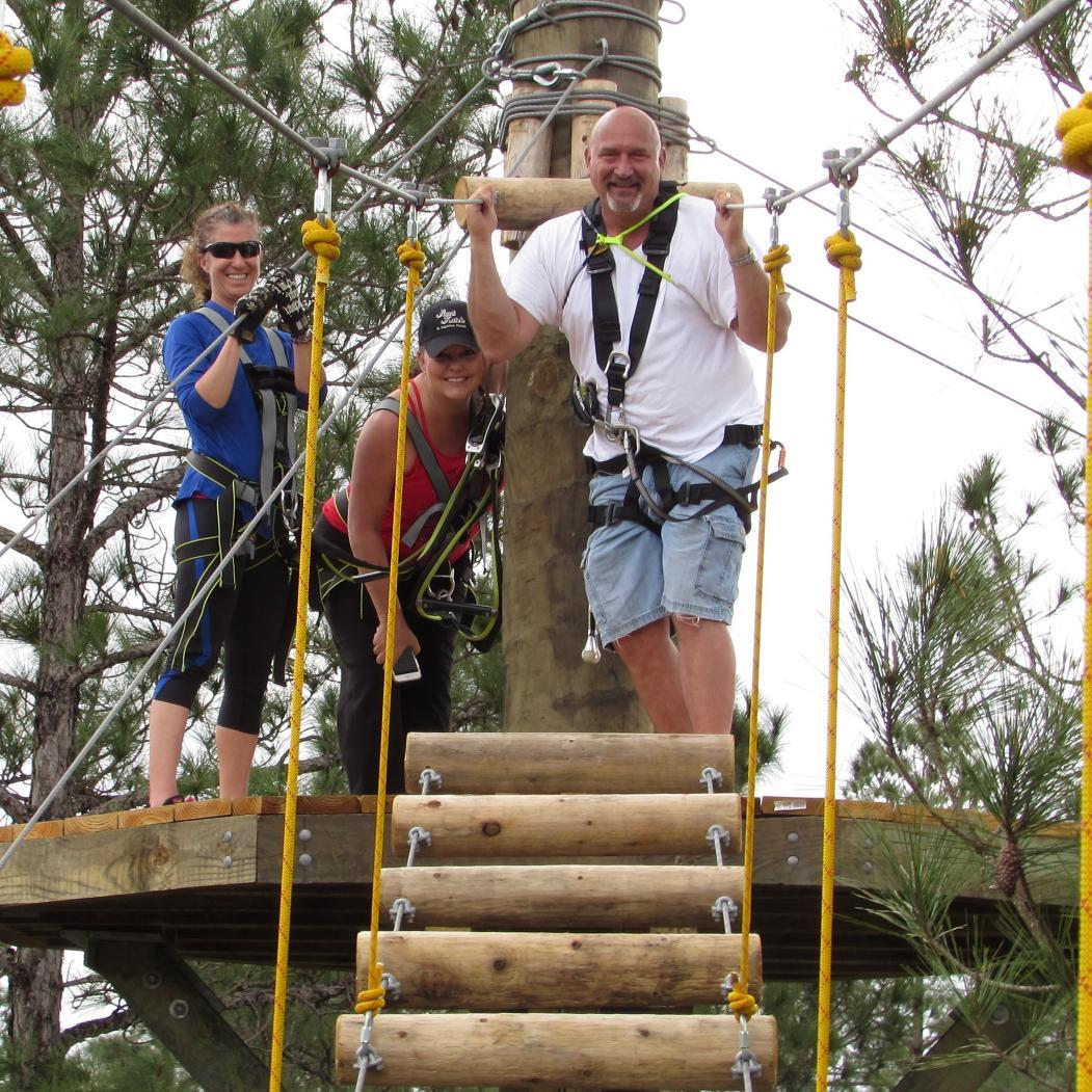 NE Florida's newest aerial adventure course featuring 7 Zip Line stations and 3 Obstacle Bridges. Opening Soon!