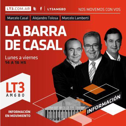 Periodista. Abogado. Maestrando ComPol conductor de La barra de Casal, AM 680 lt3 Rosario, de El pais del litoral TELEFE Ros y En primera persona TELEFE Sta Fe