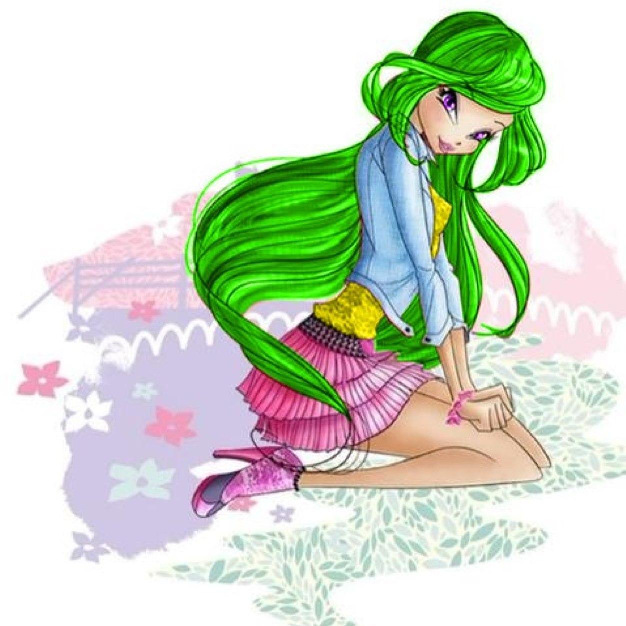 Hi guys! I'm Virginia Vinatia, Daughter of Daphne and Thoren. I got two older sisters named Sapphire and Miley. I am also the Fairy of Vines.