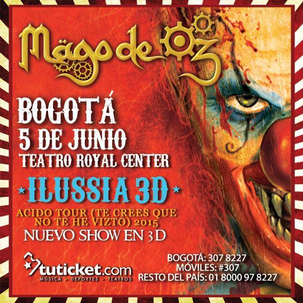 Mägo de Oz llega a Bogotá con nuevo e innovador show llamado Ilussia 3D ¿Te lo vas a perder? Con garantía @EmporioGroup