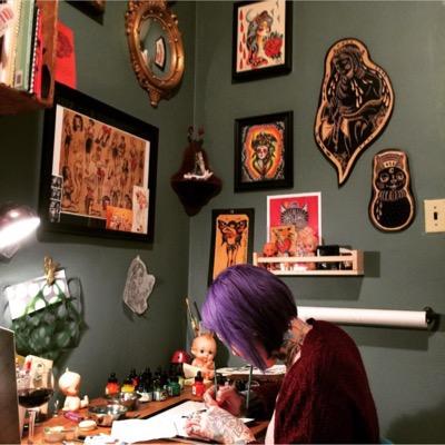 8 of Swords Tattoo, Brooklyn. Gypsy Tattooer. Light Worker. Smiths/Mos lover. Appointments@drewlinden.com IG: drewlinden
