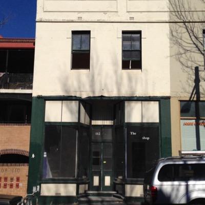 art space available for hire with a shop front on Glebe Point Rd