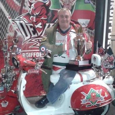 cardiff devils fan and scooterist