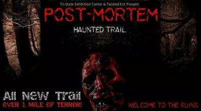 Post-Mortem haunted trail is an intense haunt that is over 1 mile long that is sure to leave you screaming.We are a charity haunt for (Reinbow Riders)