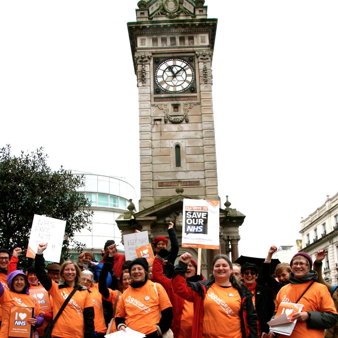 We are members of 38 Degrees from across Brighton & Hove working to highlight important issues to us; NHS, Tax Dodging & TTIP.
