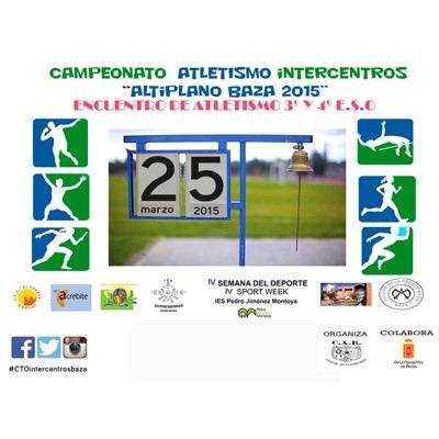 Twitter del Campeonato de Atletismo Intercentros del Altiplano de Baza 2015... compartir todo con toda la comarca!! +follow