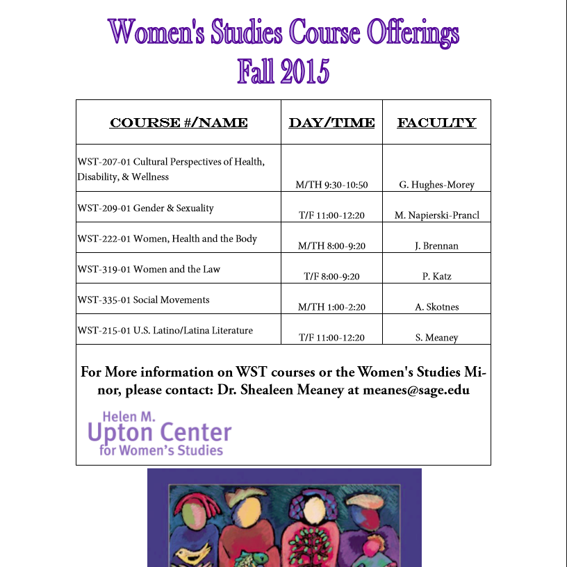 UptonCenter's profile picture. The Helen M. Upton Center was founded in 1990 to be the intellectual and community focus for Women's Studies and women's issues at Russell Sage College.
