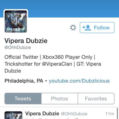 FOLLOW MY NEW TWITTER ACCOUNT ! @OhhDubzie !
